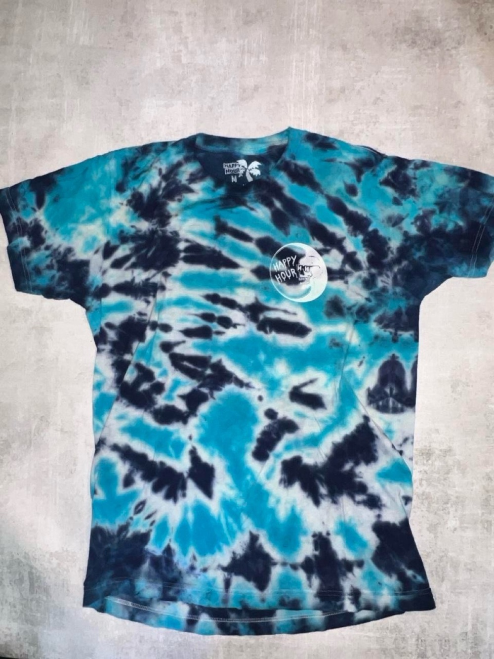 Happy Hour Shades "Dead Hour" Tie-Dye Blue Tee